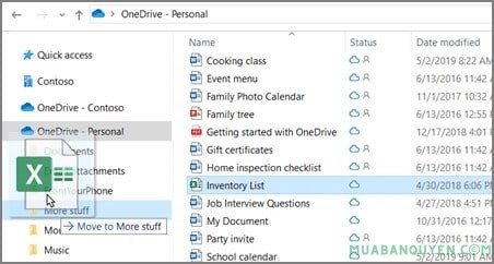 Di chuyển file giữa các tài khoản OneDrive
