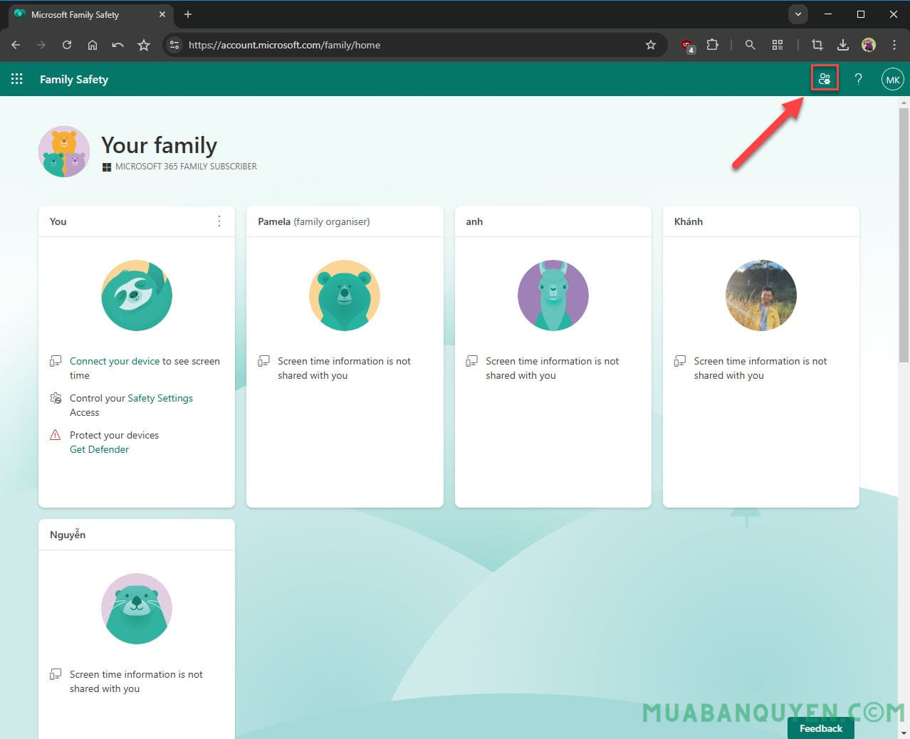 Cách rời Family Microsoft 365 trên Microsoft Family Safety